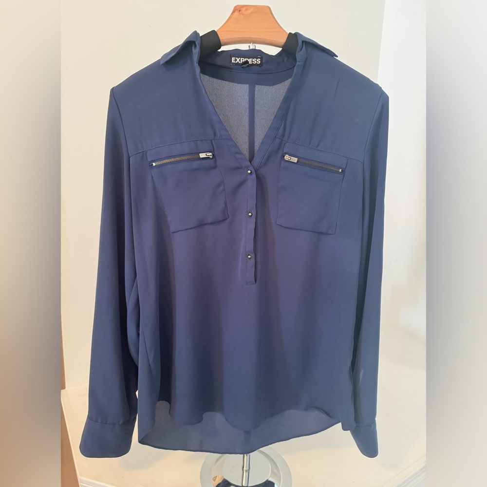 Express Women's Navy Blouse